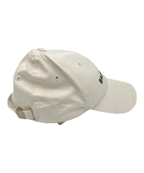 BALENCIAGA（バレンシアガ）BALENCIAGA (バレンシアガ) ロゴ刺繍ベースボールキャップ ホワイト サイズ:58/Lの古着・服飾アイテム