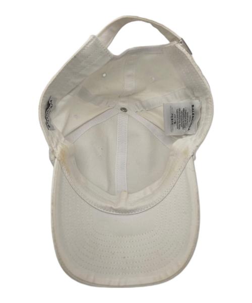 BALENCIAGA（バレンシアガ）BALENCIAGA (バレンシアガ) ロゴ刺繍ベースボールキャップ ホワイト サイズ:58/Lの古着・服飾アイテム