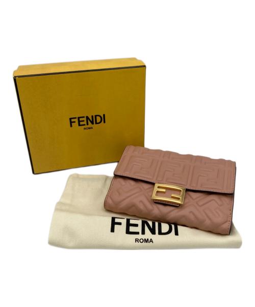 FENDI（フェンディ）FENDI (フェンディ) ミディアムウォレット ピンク サイズ:表記なしの古着・服飾アイテム