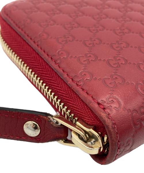 GUCCI（グッチ）GUCCI (グッチ) マイクログッチラウンドファスナー レッド サイズ:表記なしの古着・服飾アイテム