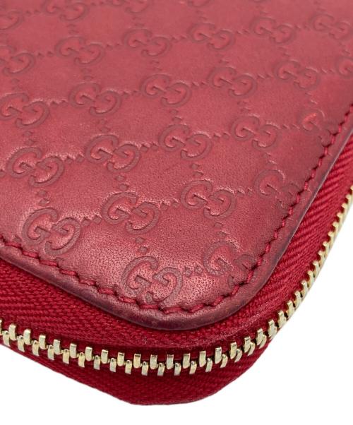 GUCCI（グッチ）GUCCI (グッチ) マイクログッチラウンドファスナー レッド サイズ:表記なしの古着・服飾アイテム