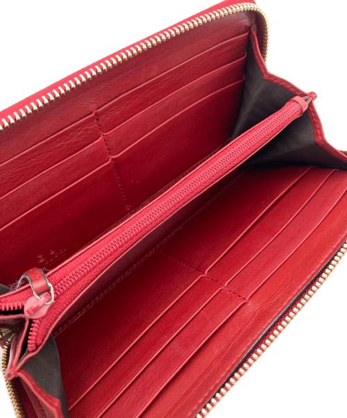 GUCCI（グッチ）GUCCI (グッチ) マイクログッチラウンドファスナー レッド サイズ:表記なしの古着・服飾アイテム