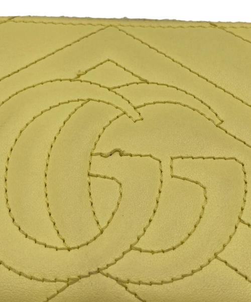 GUCCI（グッチ）GUCCI (グッチ) マーモントキルティングラウンドジップ イエロー サイズ:表記なしの古着・服飾アイテム