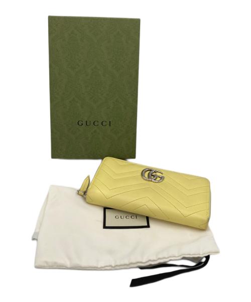 GUCCI（グッチ）GUCCI (グッチ) マーモントキルティングラウンドジップ イエロー サイズ:表記なしの古着・服飾アイテム