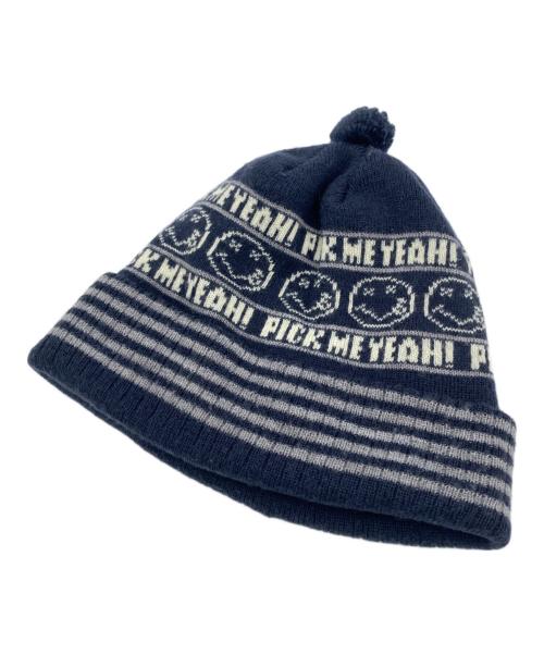 Hysteric Glamour（ヒステリックグラマー）Hysteric Glamour (ヒステリックグラマー) Kurt Cobain (カートコバーン) ニット帽 ネイビー サイズ:FREEの古着・服飾アイテム