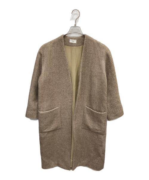 ATON（エイトン）ATON (エイトン) TOMORROW LAND (トゥモローランド) アルパカウールロングコート キャメル サイズ:Sの古着・服飾アイテム