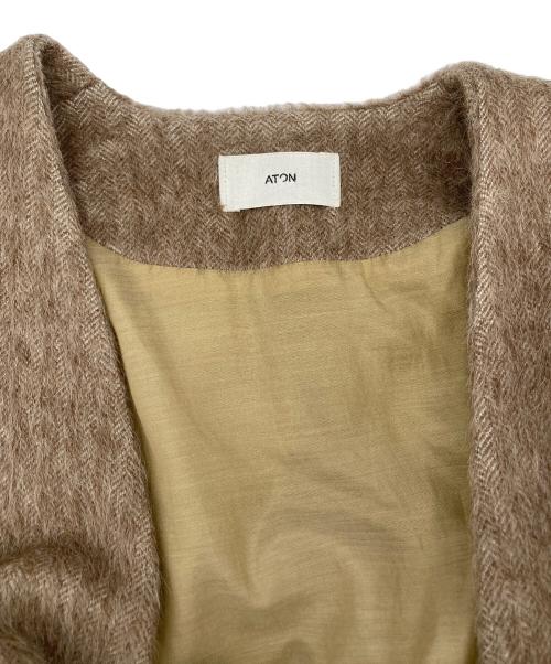 ATON（エイトン）ATON (エイトン) TOMORROW LAND (トゥモローランド) アルパカウールロングコート キャメル サイズ:Sの古着・服飾アイテム