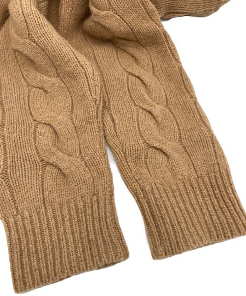 POLO RALPH LAUREN（ポロ・ラルフローレン）POLO RALPH LAUREN (ポロ・ラルフローレン) ウールカシミヤケーブルニット キャメル サイズ:Mの古着・服飾アイテム