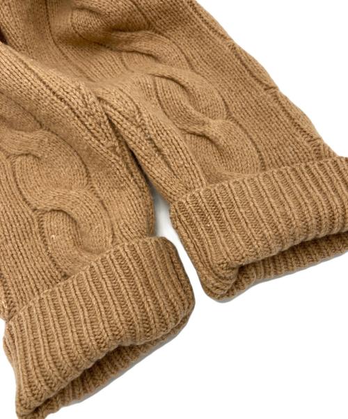 POLO RALPH LAUREN（ポロ・ラルフローレン）POLO RALPH LAUREN (ポロ・ラルフローレン) ウールカシミヤケーブルニット キャメル サイズ:Mの古着・服飾アイテム