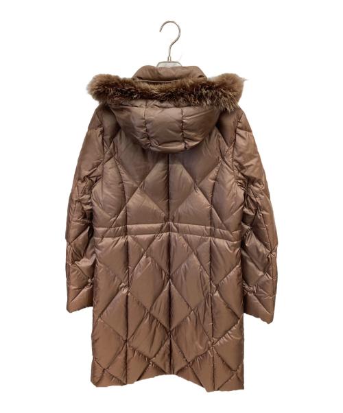 BURBERRY LONDON（バーバリーロンドン）BURBERRY LONDON (バーバリーロンドン) フード付きダウンコート ブラウン サイズ:Ⅼの古着・服飾アイテム
