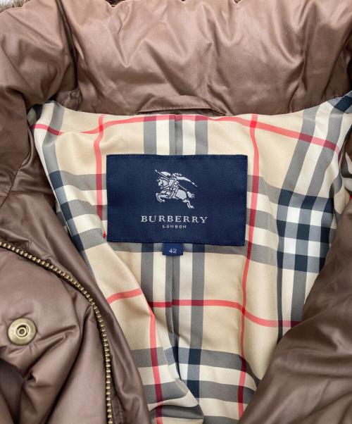 BURBERRY LONDON（バーバリーロンドン）BURBERRY LONDON (バーバリーロンドン) フード付きダウンコート ブラウン サイズ:Ⅼの古着・服飾アイテム