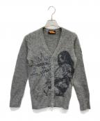 Hysteric Glamourヒステリックグラマー）の古着「ヒスガールプリントカーディガン」｜グレー