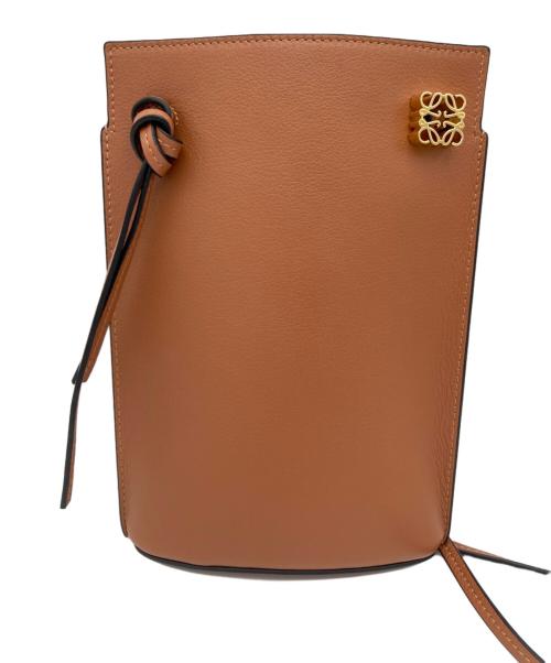 LOEWE（ロエベ）LOEWE (ロエベ) DICE POCKET/ダイスポケット/ ショルダーバッグ ブラウン サイズ:表示なしの古着・服飾アイテム