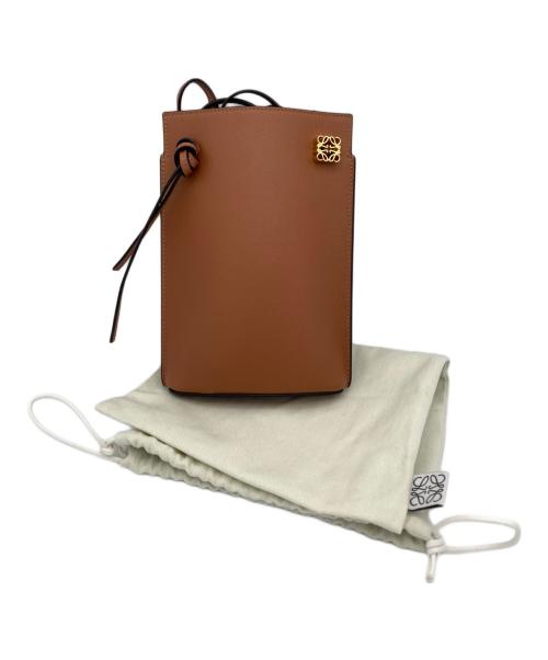 LOEWE（ロエベ）LOEWE (ロエベ) DICE POCKET/ダイスポケット/ ショルダーバッグ ブラウン サイズ:表示なしの古着・服飾アイテム