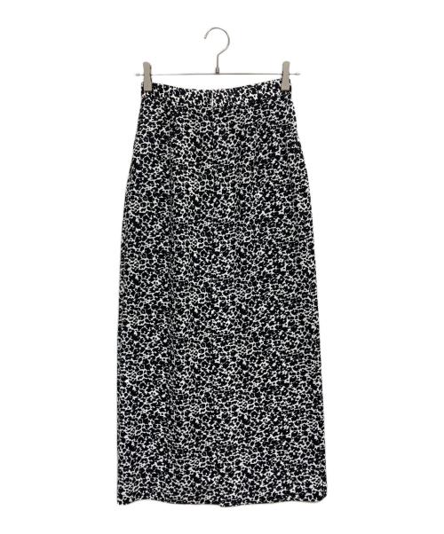 Curensology（カレンソロジー）Curensology (カレンソロジー) モノトーンプリントスカート ブラック サイズ:S 未使用品の古着・服飾アイテム