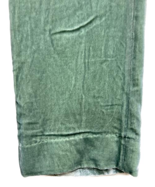 CHAOS（カオス）Chaos (カオス) レーヨンシルクベロアパンツ グリーン サイズ:S 未使用品の古着・服飾アイテム