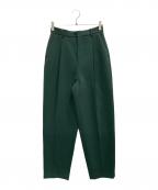Curensologyカレンソロジー）の古着「センタープレスパンツ」｜グリーン