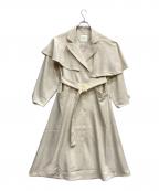 Eaphiエフィ）の古着「ASYMMETRY CAPE TRENCH COAT」｜アイボリー
