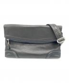 FIVE WOODSファイブウッズ）の古着「レザーショルダーバッグ」｜ブラック