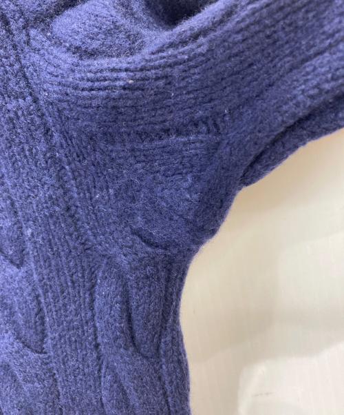 POLO RALPH LAUREN（ポロ・ラルフローレン）POLO RALPH LAUREN (ポロ・ラルフローレン) カシミヤ混ケーブルニットカーディガン ネイビー サイズ:Sの古着・服飾アイテム
