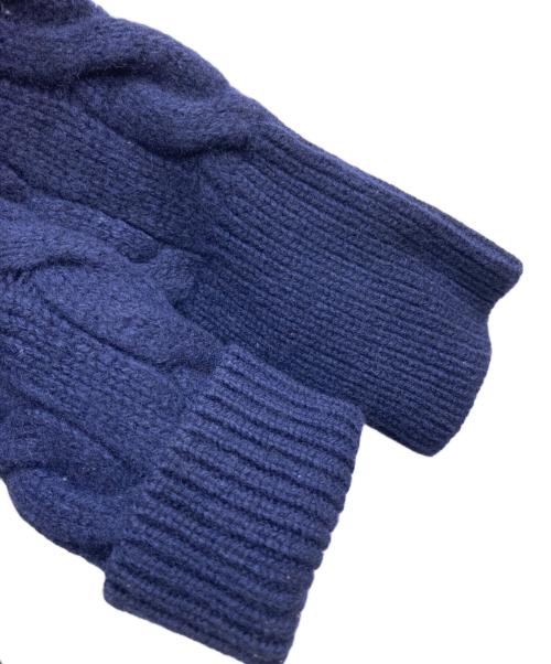 POLO RALPH LAUREN（ポロ・ラルフローレン）POLO RALPH LAUREN (ポロ・ラルフローレン) カシミヤ混ケーブルニットカーディガン ネイビー サイズ:Sの古着・服飾アイテム