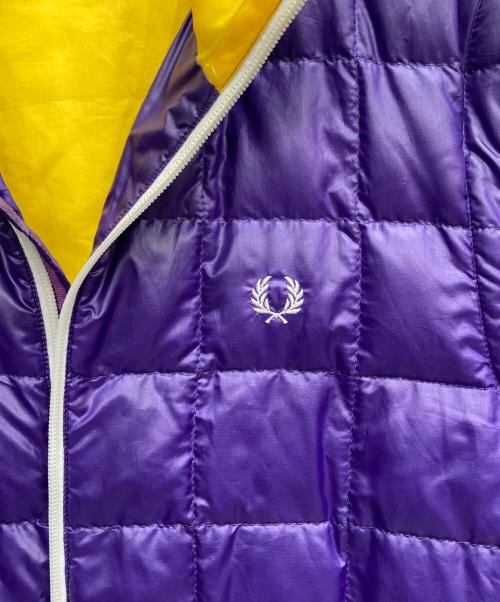FRED PERRY（フレッドペリー）FRED PERRY (フレッドペリー) 2WAYキルティングダウンジャケット パープル サイズ:XLの古着・服飾アイテム