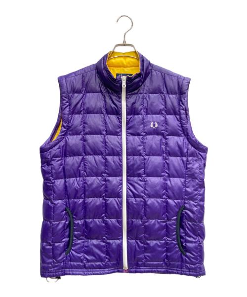 FRED PERRY（フレッドペリー）FRED PERRY (フレッドペリー) 2WAYキルティングダウンジャケット パープル サイズ:XLの古着・服飾アイテム