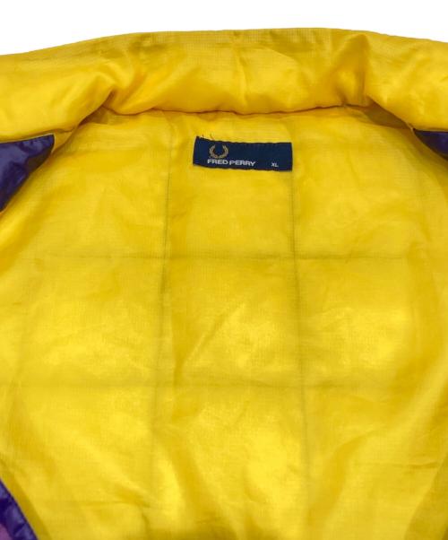 FRED PERRY（フレッドペリー）FRED PERRY (フレッドペリー) 2WAYキルティングダウンジャケット パープル サイズ:XLの古着・服飾アイテム
