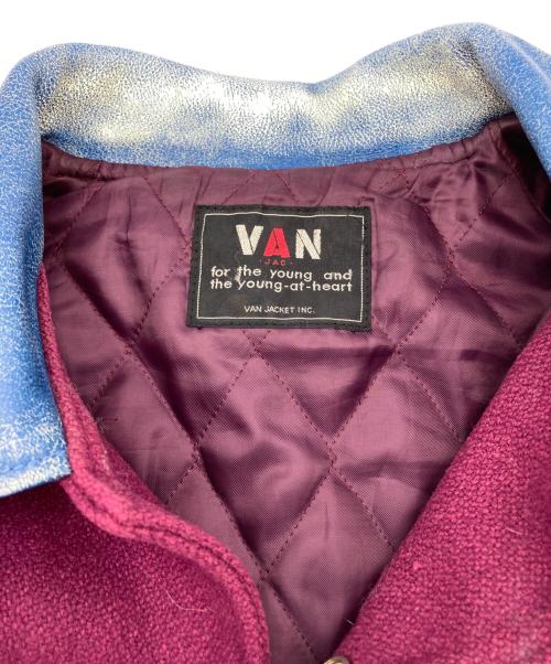 VAN（ヴァン）VAN (ヴァン) レザー切替スタジャン パープル×ブルー サイズ:FREEの古着・服飾アイテム