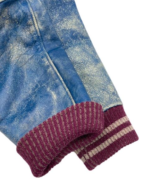 VAN（ヴァン）VAN (ヴァン) レザー切替スタジャン パープル×ブルー サイズ:FREEの古着・服飾アイテム