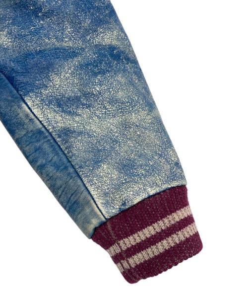 VAN（ヴァン）VAN (ヴァン) レザー切替スタジャン パープル×ブルー サイズ:FREEの古着・服飾アイテム