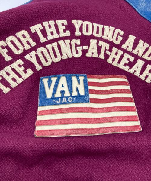 VAN（ヴァン）VAN (ヴァン) レザー切替スタジャン パープル×ブルー サイズ:FREEの古着・服飾アイテム