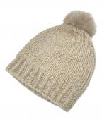HELMUT LANGヘルムートラング）の古着「ポンポンニット帽」｜ベージュ