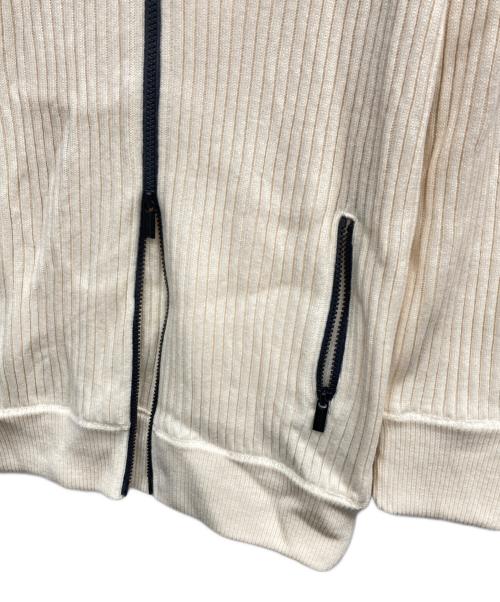 BURBERRY GOLF（バーバリーゴルフ）BURBERRY GOLF (バーバリーゴルフ) ファー付ニットジャケット ホワイト サイズ:2の古着・服飾アイテム