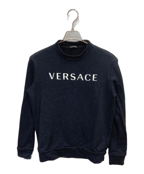 VERSACE（ヴェルサーチェ）VERSACE (ヴェルサーチェ) ロゴスウェット ブラック サイズ:Mの古着・服飾アイテム