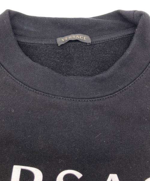 VERSACE（ヴェルサーチェ）VERSACE (ヴェルサーチェ) ロゴスウェット ブラック サイズ:Mの古着・服飾アイテム