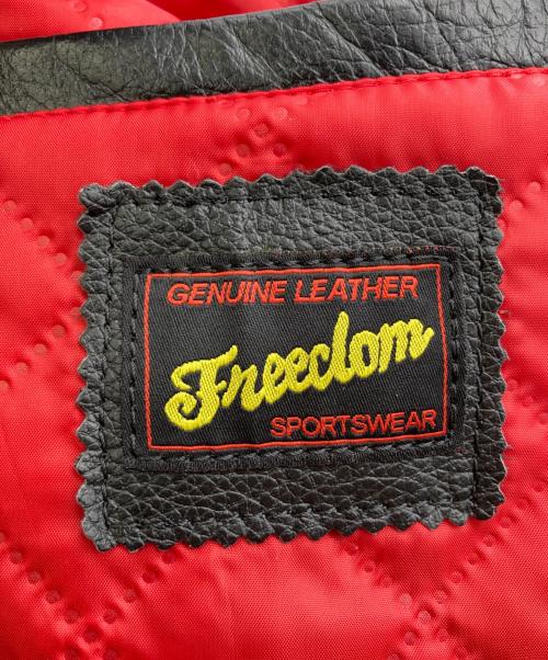 FREEDOM（フリーダム）freedom (フリーダム) ダブルライダースジャケット ブラック サイズ:XXLの古着・服飾アイテム