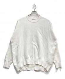 EVERYDAY I LIKE.（エヴリデイ アイ ライク）の古着「コットンカシミヤリラックスプルオーバー長袖ニットセーター」｜ホワイト