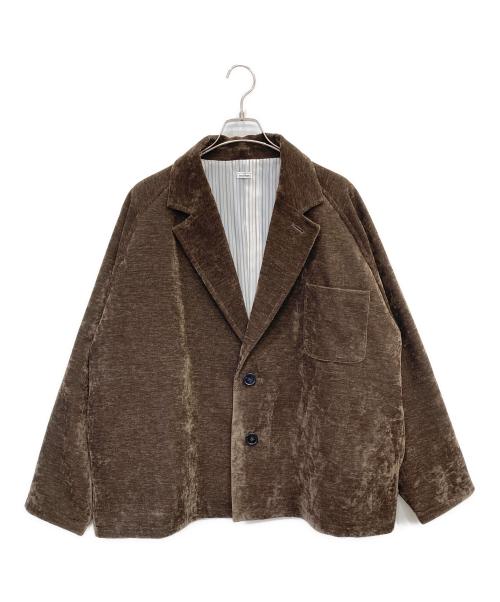 THE BOLDMAN（ザボールドマン）THE BOLDMAN (ザボールドマン) ベロアテーラードジャケット ブラウン サイズ:Mの古着・服飾アイテム