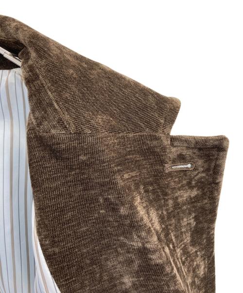 THE BOLDMAN（ザボールドマン）THE BOLDMAN (ザボールドマン) ベロアテーラードジャケット ブラウン サイズ:Mの古着・服飾アイテム