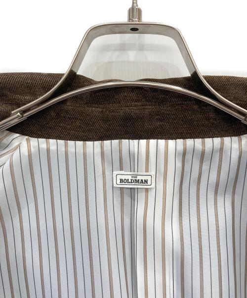 THE BOLDMAN（ザボールドマン）THE BOLDMAN (ザボールドマン) ベロアテーラードジャケット ブラウン サイズ:Mの古着・服飾アイテム