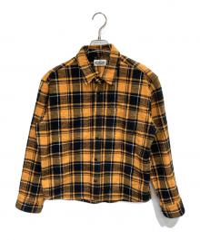 CALEE（キャリー）の古着「ヘリンボーンチェックシャツ」｜イエロー