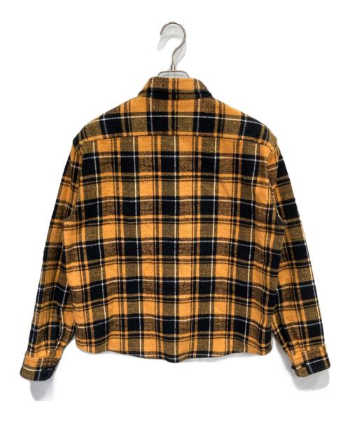 CALEE（キャリー）CALEE (キャリー) ヘリンボーンチェックシャツ イエロー サイズ:Mの古着・服飾アイテム