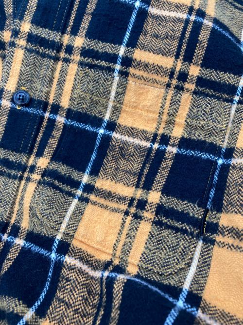 CALEE（キャリー）CALEE (キャリー) ヘリンボーンチェックシャツ イエロー サイズ:Mの古着・服飾アイテム