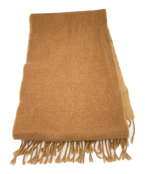 LOEWE（ロエベ）LOEWE (ロエベ) ウールカシミヤバイカラースカーフ ブラウン×ベージュ サイズ:表記なしの古着・服飾アイテム