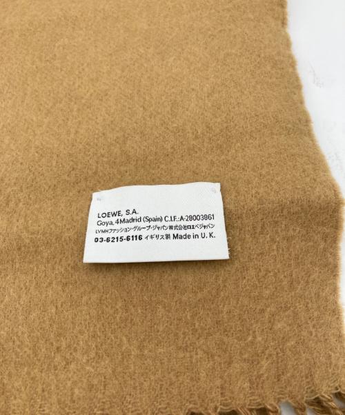 LOEWE（ロエベ）LOEWE (ロエベ) ウールカシミヤバイカラースカーフ ブラウン×ベージュ サイズ:表記なしの古着・服飾アイテム