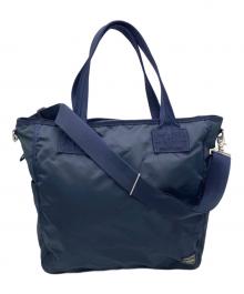 PORTER（ポーター）の古着「FRAME トートバッグ」｜ネイビー