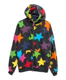 A BATHING APE（ア ベイシング エイプ）の古着「00s STA FULL ZIP HOODIE MULTI」｜ブラック
