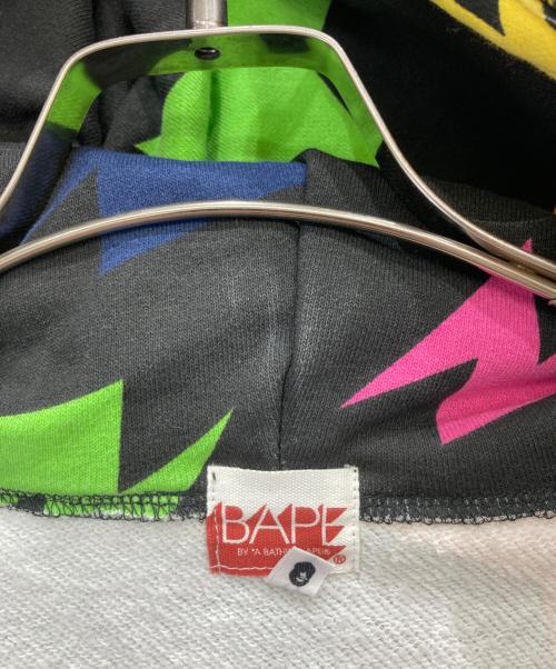 A BATHING APE（ア ベイシング エイプ）A BATHING APE (ア ベイシング エイプ) 00s STA FULL ZIP HOODIE MULTI ブラック サイズ:Lの古着・服飾アイテム