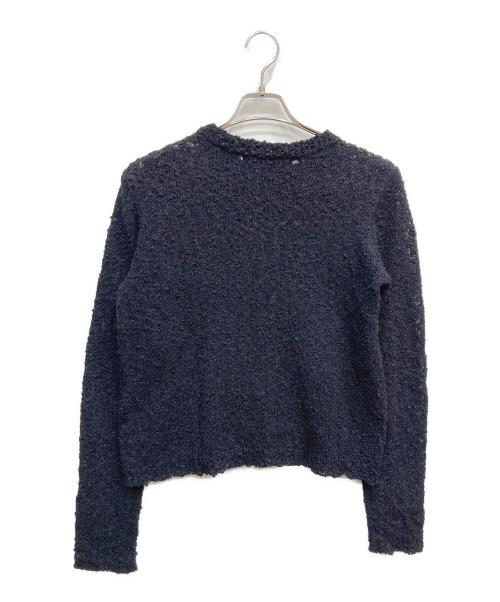 mizuiro-ind（ミズイロインド）mizuiro-ind (ミズイロインド) スラブヤーンクルーネックプルオーバー ブラック サイズ:FREEの古着・服飾アイテム